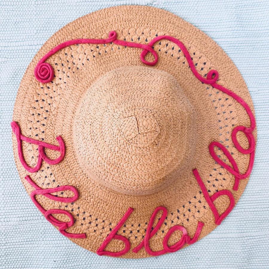 'Bla Bla Bla' Straw Hat