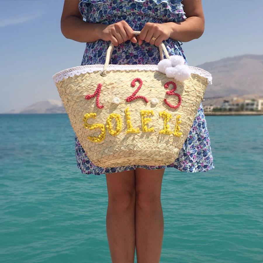 "1.2.3 Soleil" Straw Beach Bag