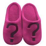 Grey Question Mark Slippers