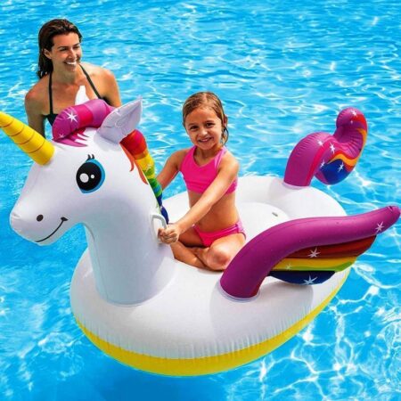 INFLATABLE UNICORN RIDE - ON (2.01mm x1.4mm x 97cm)