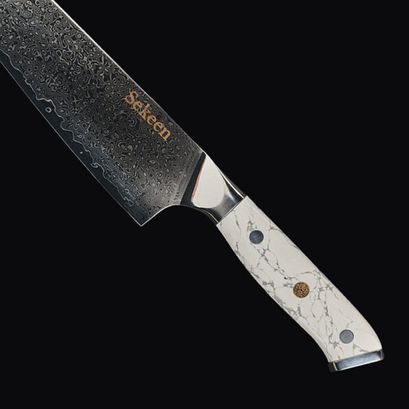 White Turquoise Chef knife 2