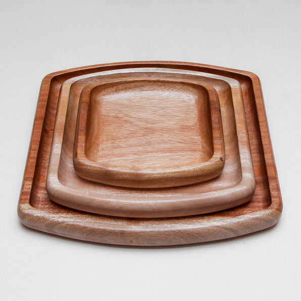 3 pieces square tray (Kai Wood)