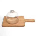 Wooden service with handle