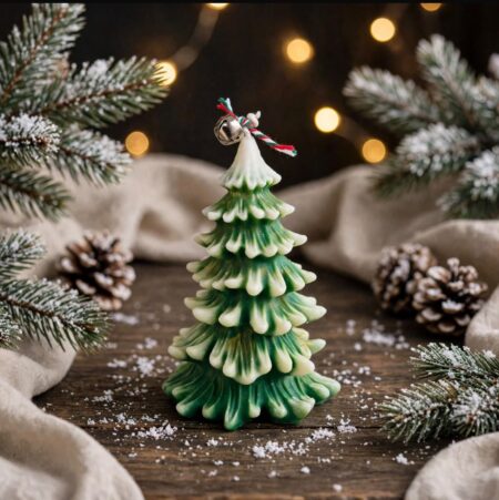Frosted Tinsel Tree Candle