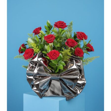 Chrome Bow Flower Box