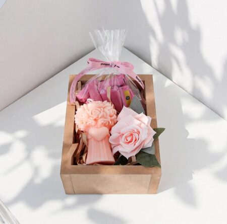 Chocolate and Candle Wooden Gift Box