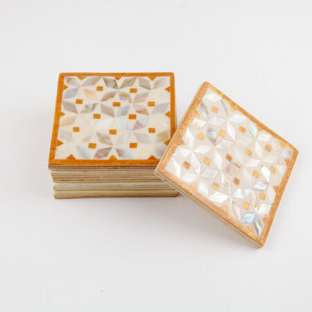 Square Natural MOP Inlay Coaster