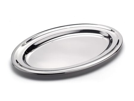 stainless steel oval plain platter