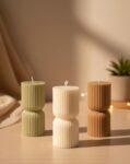 Ribbed Hourglass Candle Set