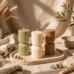 Ribbed Hourglass Candle