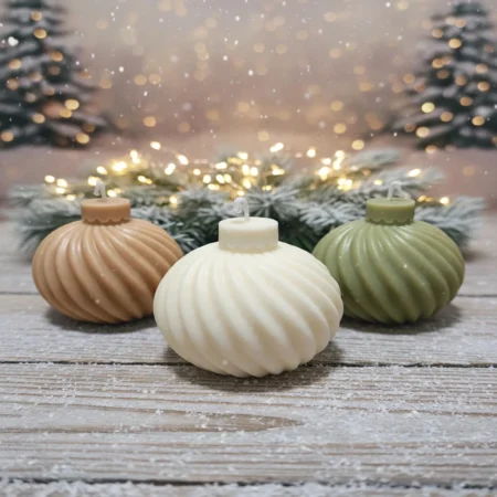 Swirl Ornament Candle Set