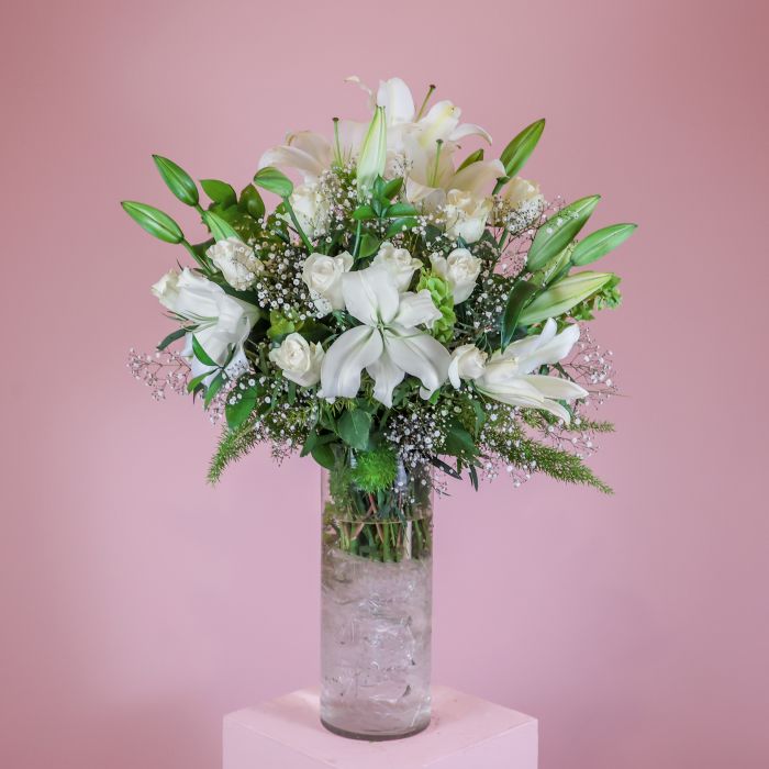 Signature White Flower Vase