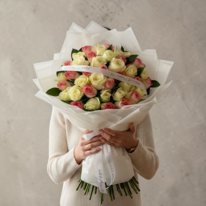 Cotton Rose Flower Bouquet