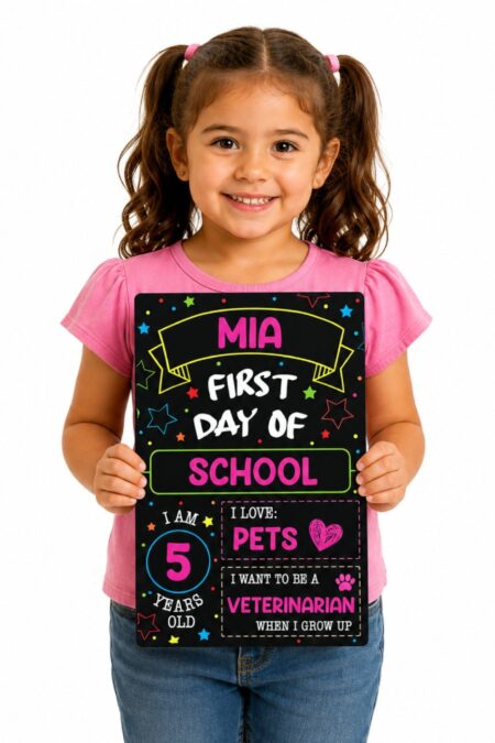 My First Day Of School Customized Board